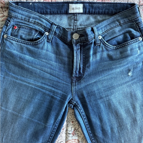 Hudson Tally Unfamed Hem Skinny Cropped Jeans 27 - Picture 5 of 7